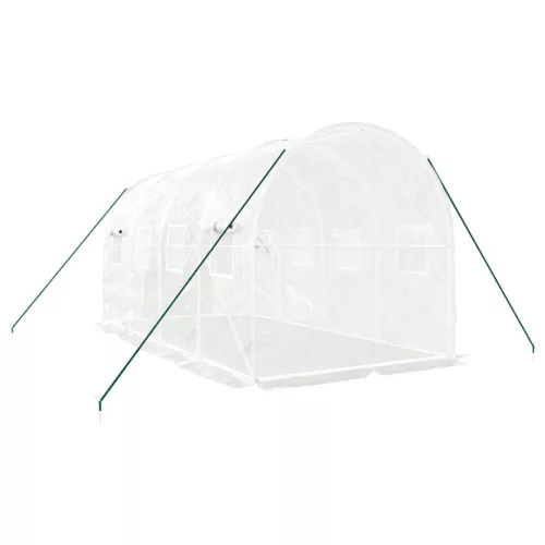  fehér acélvázas melegház 8 m² 4 x 2 x 2 m