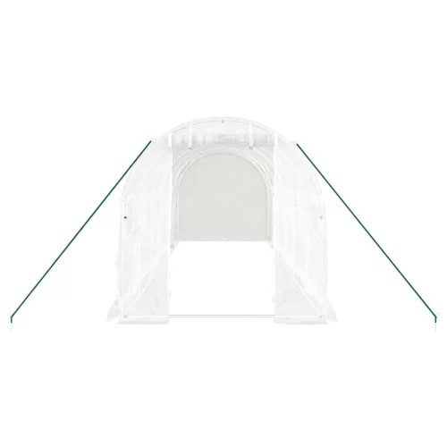  fehér acélvázas melegház 12 m² 6 x 2 x 2 m