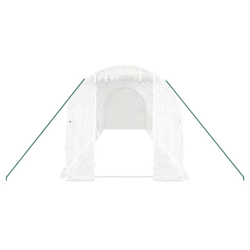  fehér acélvázas melegház 16 m² 8 x 2 x 2 m