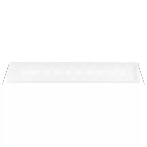  fehér acélvázas melegház 24 m² 12x2x2 m