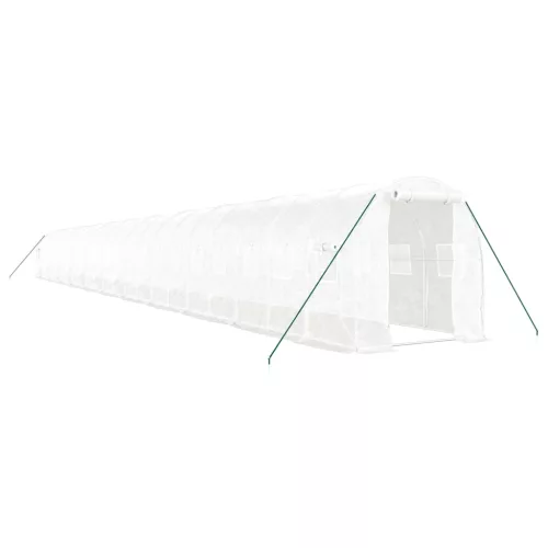  fehér acélvázas melegház 44 m² 22x2x2 m