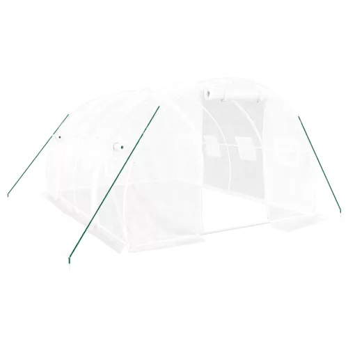  fehér acélvázas melegház 12 m² 4 x 3 x 2 m