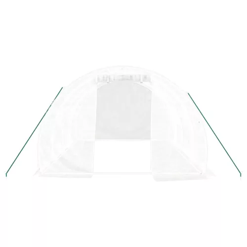  fehér acélvázas melegház 12 m² 4 x 3 x 2 m