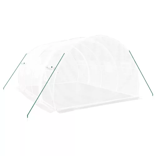  fehér acélvázas melegház 12 m² 4 x 3 x 2 m