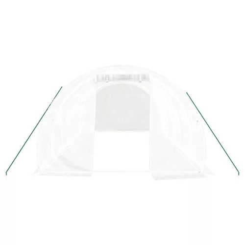  fehér acélvázas melegház 18 m² 6 x 3 x 2 m