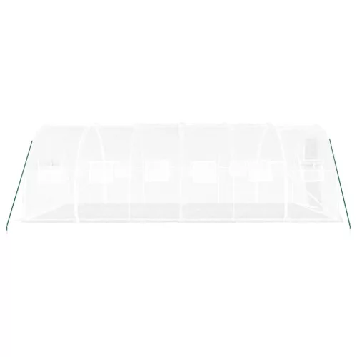  fehér acélvázas melegház 18 m² 6 x 3 x 2 m