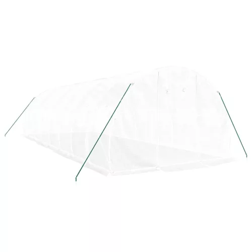  fehér acélvázas melegház 24 m² 8x3x2 m