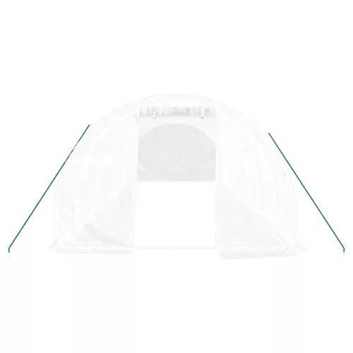  fehér acélvázas melegház 24 m² 8x3x2 m