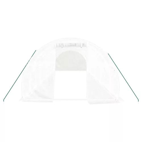  fehér acélvázas melegház 30 m² 10x3x2 m