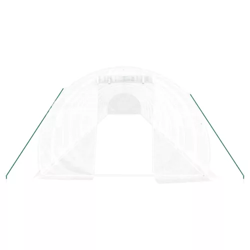  fehér acélvázas melegház 60 m² 20x3x2 m