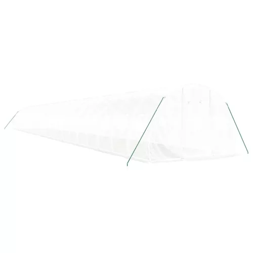  fehér acélvázas melegház 66 m² 22x3x2 m