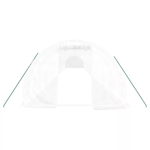  fehér acélvázas melegház 66 m² 22x3x2 m