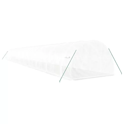  fehér acélvázas melegház 66 m² 22x3x2 m