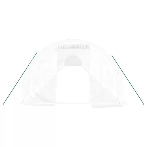  fehér acélvázas melegház 72 m² 24 x 3 x 2 m