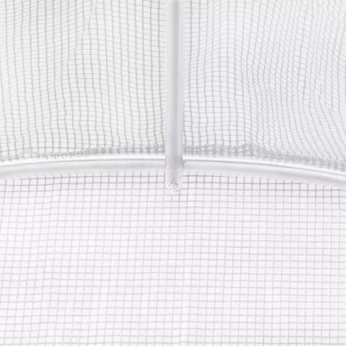  fehér acélvázas melegház 72 m² 24 x 3 x 2 m