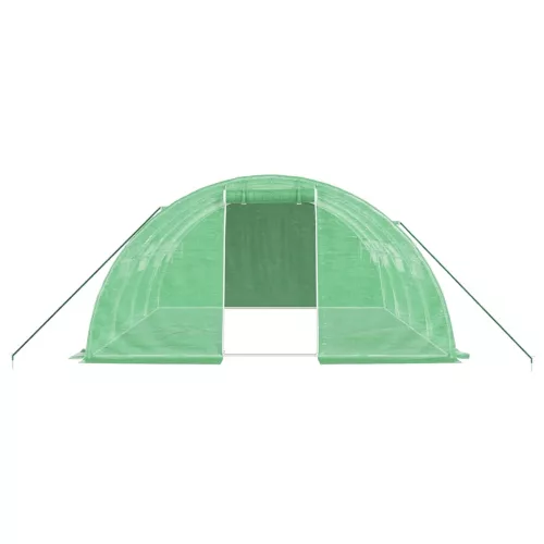  zöld acélvázas melegház 16 m² 4 x 4 x 2 m