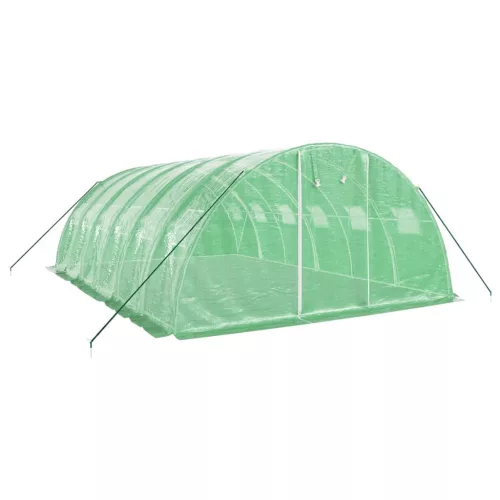  zöld acélvázas melegház 24 m² 6 x 4 x 2 m