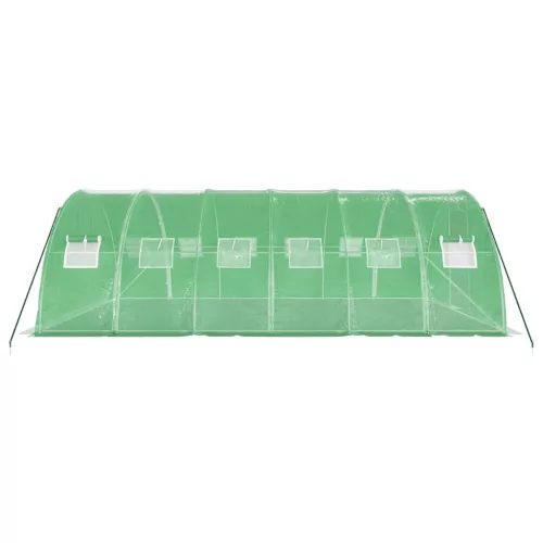  zöld acélvázas melegház 24 m² 6 x 4 x 2 m