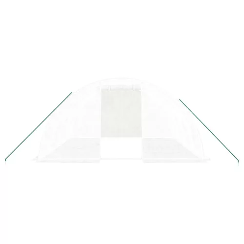  fehér acélvázas melegház 16 m² 4 x 4 x 2 m