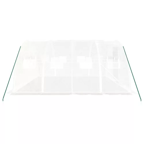  fehér acélvázas melegház 16 m² 4 x 4 x 2 m