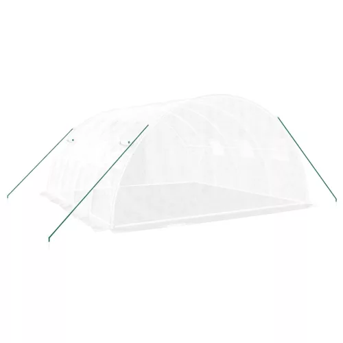  fehér acélvázas melegház 16 m² 4 x 4 x 2 m