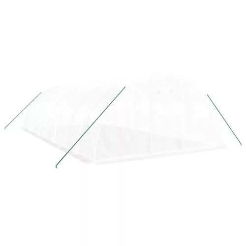  fehér acélvázas melegház 32 m² 8 x 4 x 2 m