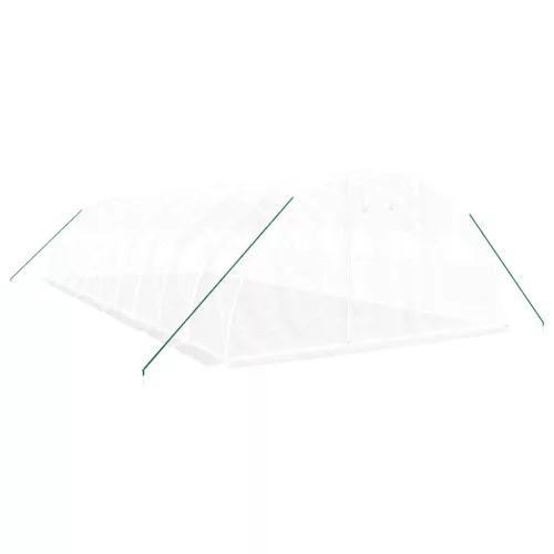  fehér acélvázas melegház 40 m² 10x4x2 m