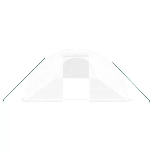  fehér acélvázas melegház 40 m² 10x4x2 m