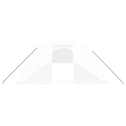  fehér acélvázas melegház 48 m² 12 x 4 x 2 m