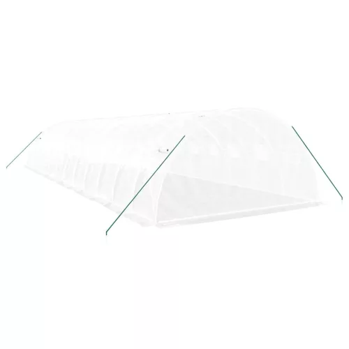  fehér acélvázas melegház 48 m² 12 x 4 x 2 m