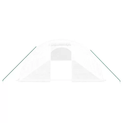  fehér acélvázas melegház 56 m² 14 x 4 x 2 m