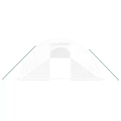  fehér acélvázas melegház 72 m² 18 x 4 x 2 m