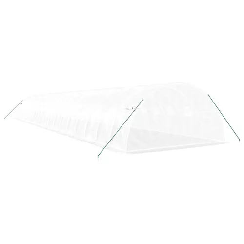  fehér acélvázas melegház 72 m² 18 x 4 x 2 m