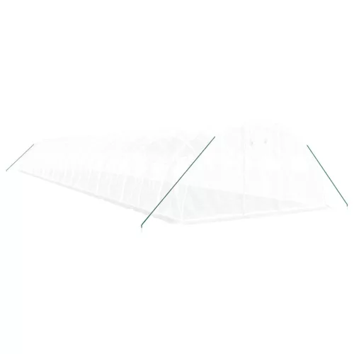  fehér acélvázas melegház 80 m² 20x4x2 m