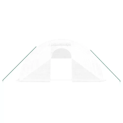  fehér acélvázas melegház 80 m² 20x4x2 m