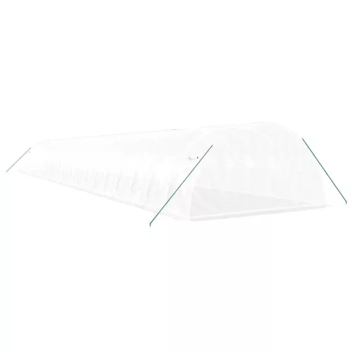  fehér acélvázas melegház 80 m² 20x4x2 m