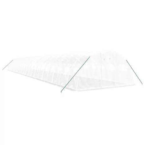  fehér acélvázas melegház 88 m² 22x4x2 m