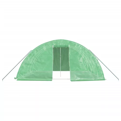  zöld acélvázas melegház 20 m² 5 x 4 x 2,3 m