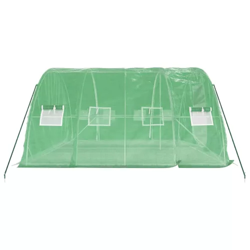  zöld acélvázas melegház 20 m² 5 x 4 x 2,3 m