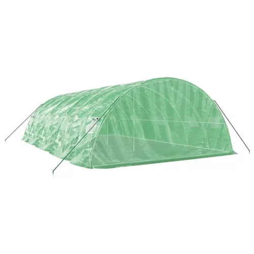  zöld acélvázas melegház 40 m² 8 x 5 x 2,3 m