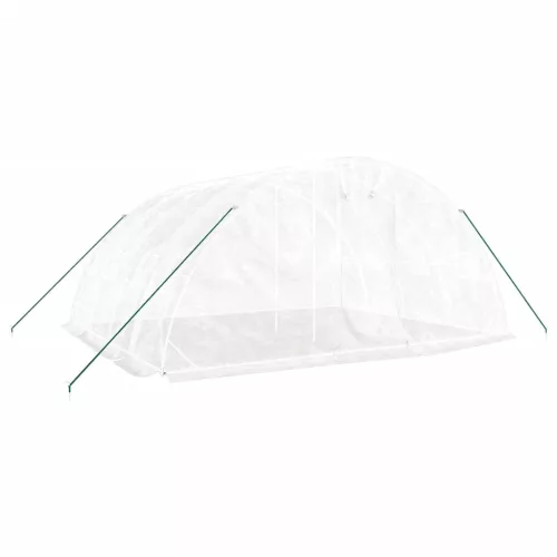  fehér üvegház acélvázzal 20 m² 5x4x2,3 m