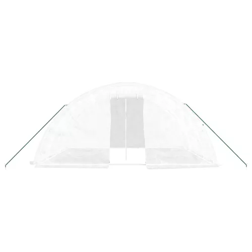  fehér üvegház acélvázzal 20 m² 5x4x2,3 m