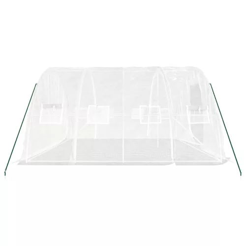  fehér üvegház acélvázzal 20 m² 5x4x2,3 m