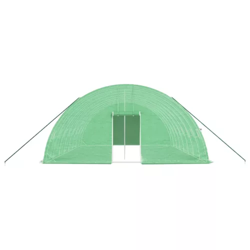  zöld acélvázas melegház 48 m² 8 x 6 x 2,85 m