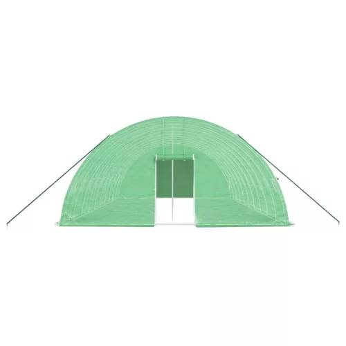  zöld acélvázas melegház 60 m² 10 x 6 x 2,85 m