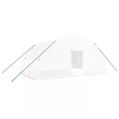  fehér üvegház acélvázzal 24 m² 6x4x2,85 m