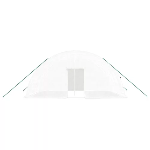  fehér üvegház acélvázzal 24 m² 6x4x2,85 m