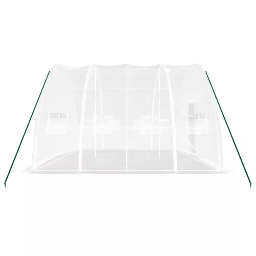  fehér üvegház acélvázzal 24 m² 6x4x2,85 m
