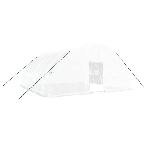  fehér acélvázas melegház 36 m² 6 x 6 x 2,85 m