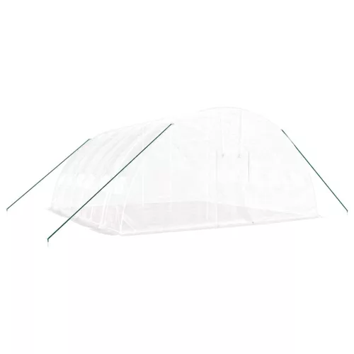  fehér acélvázas melegház 36 m² 6 x 6 x 2,85 m